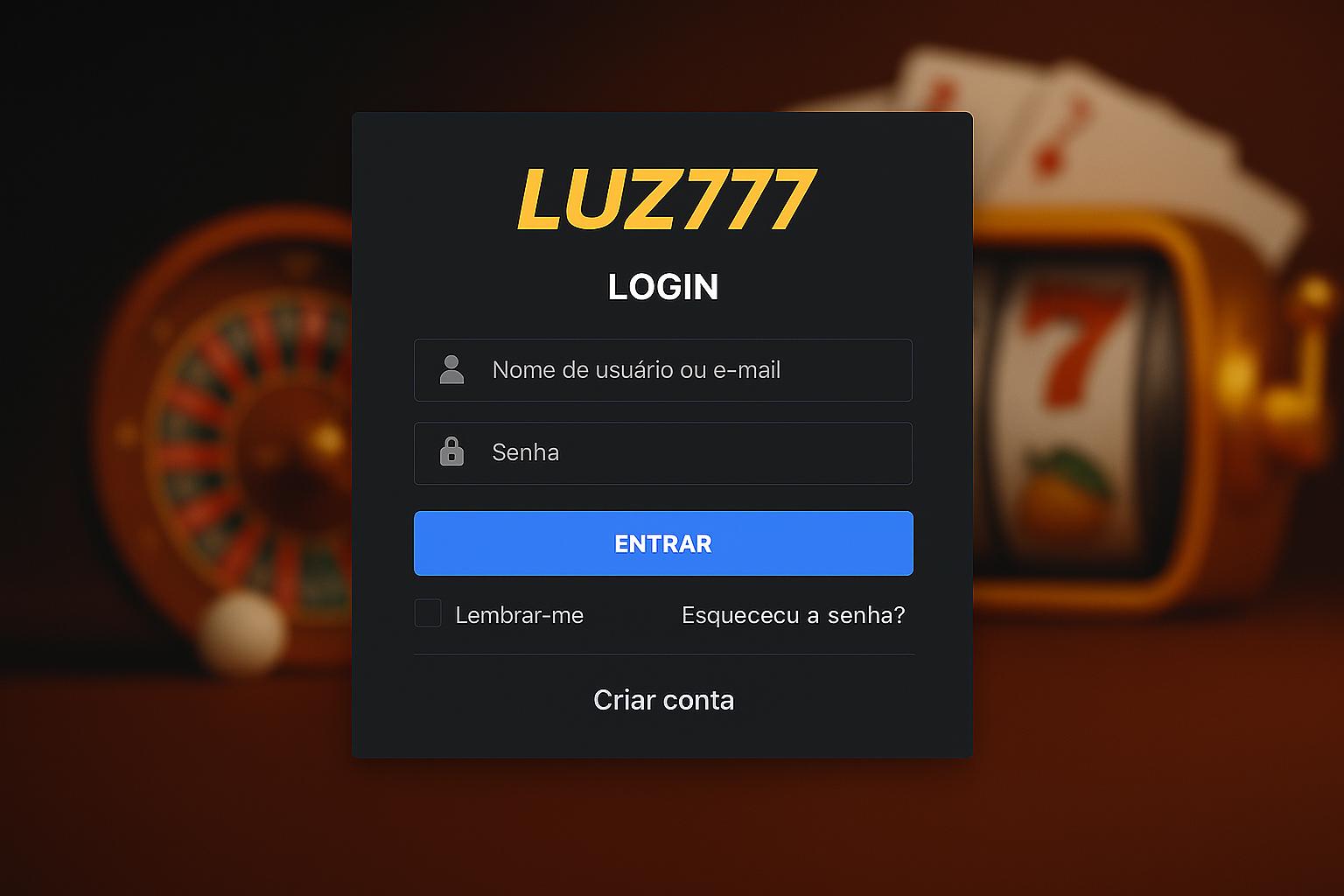 Não Perca tempo, o rRgistro na site LUZ777  