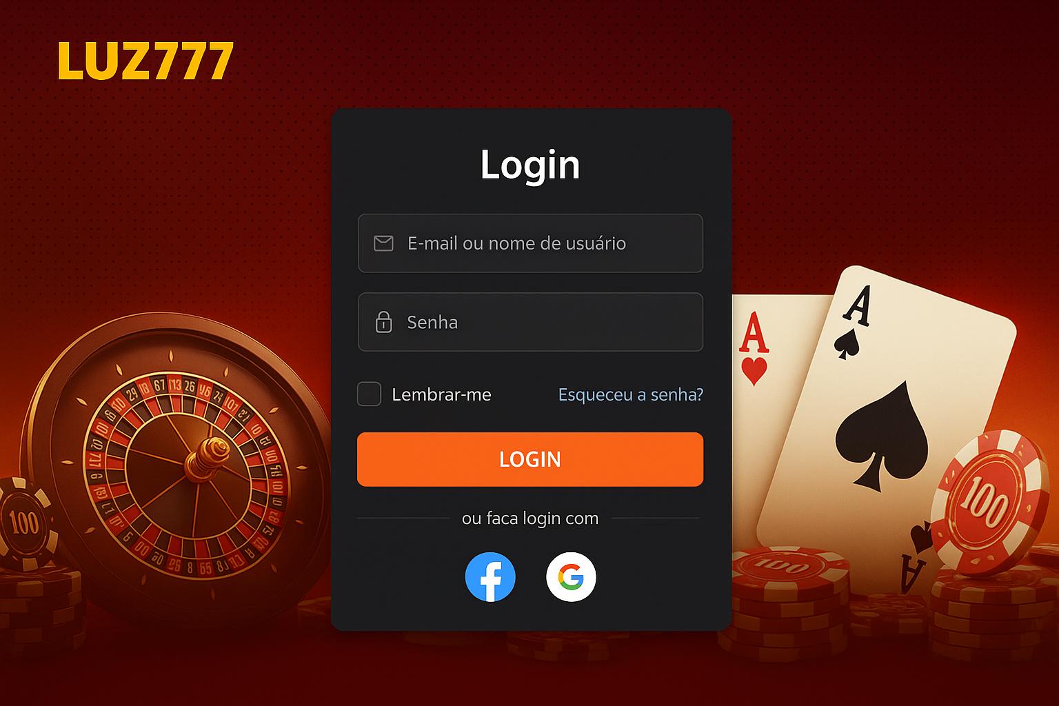 Criar uma nova Conta no plataforma LUZ777  